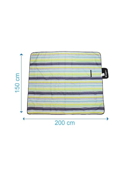 Piknik Kamp Örtüsü - Su Geçirmez - Madfox Skyloft - Blue Stripe - 546254 Çok Renkli