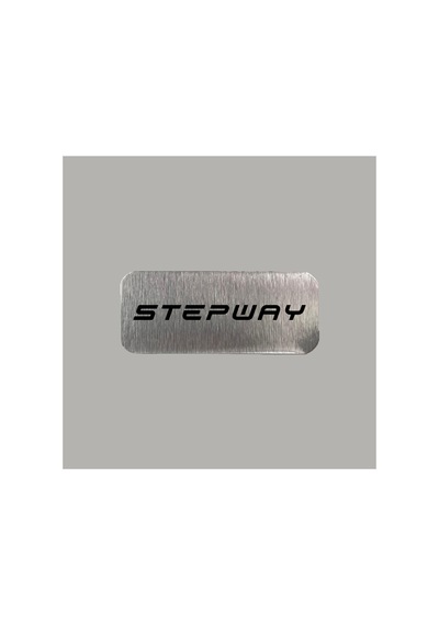 Stepway Metal Etiket 3x7 Cm Arkası Yapışkanlı 1 Adet