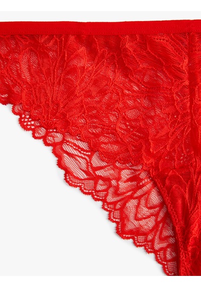 Koton Brazilian Külot Dantelli Kırmızı 4slk30271mk Kırmızı