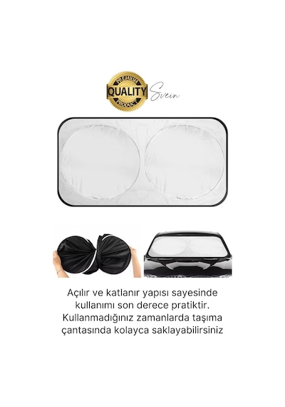 Katlanabilir Ön Cam Araba Güneşliği Uv Işık Engelleyici Isı Koruması Perde Çantalı Koruma Gölgelik