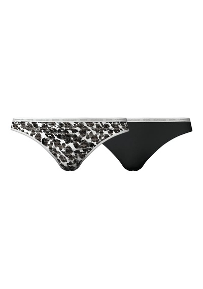 Calvin Klein Thong 2pk Kadın Siyah Tanga Set