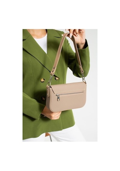 Just Polo Kadın Günlük Kullanıma Uygun Su Geçirmez Şık El Ve Omuz Çantası Shopper Ebat: 23 X 14 Cm Kum 05131486