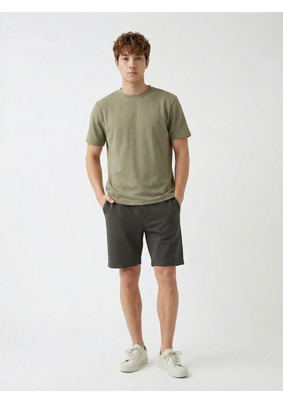 Erkek T-shirt Lf2043667 Haki