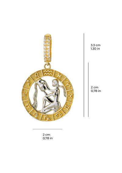 Kova Burç Altın Charm 2,83 Gr-6484
