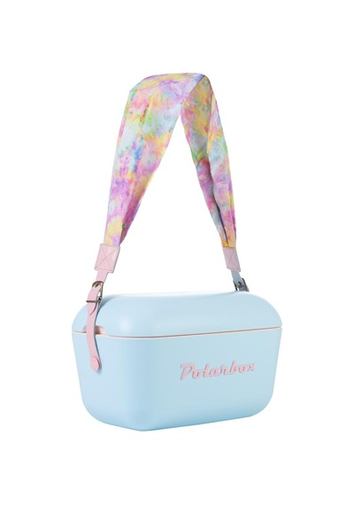Prinkstyle Tie Dye Pink%100 Pamuk Kayışlı Mavi Pembe Soğuk Ve Sıcak Tutucu Thermo Çanta 12 Lt Mavi-pembe Altın - Siyah