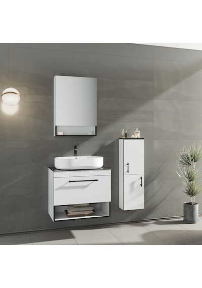 Orka Knidos 70 Cm Mdf Beyaz Banyo Dolabı Takımı Ve Boy Dolabı Beyaz Orka Knidos 70 Cm Mdf Beyaz Banyo Dolabı Takımı Ve Boy Dolabı Beyaz