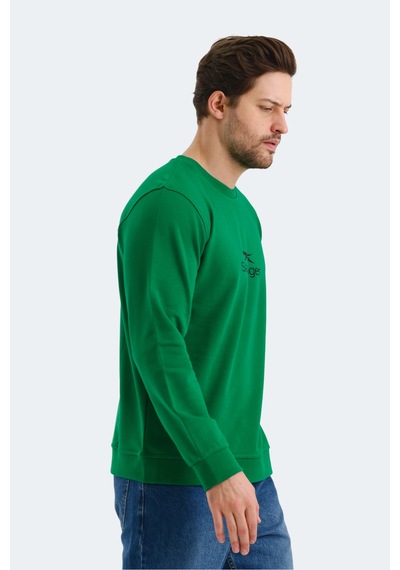 Slazenger Ortwın Erkek Yeşil Sweatshirt Yeşil