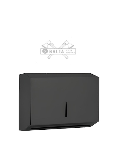 Maxiflow Z Katlama Kağıt Havluluk 200'lü Wc Kağıt Dispanseri Siyah Z Katlama 200 Peçetelik Duvara Monte Siyah