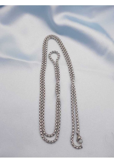 Vog Unisex Yuvarlak Sık İç İçe Halka Model Çelik Erkek 3mm-80 Cm Uzunluk Orta Kalınlıkta Kolye