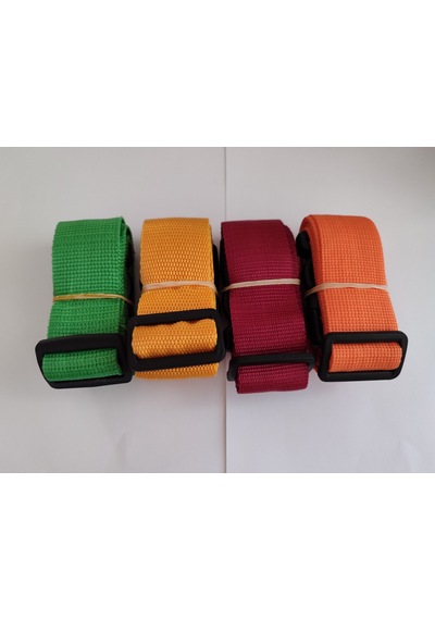 Yeşil, Portakal, Bordo Ve Turuncu Renk Valiz Kemeri 4 Cm Çok Renkli