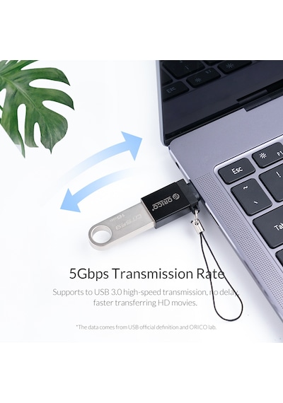 Orico Type-C to USB 3.0 Dönüştürücü Adaptör Siyah Orico Type-C to USB 3.0 Dönüştürücü Adaptör Siyah