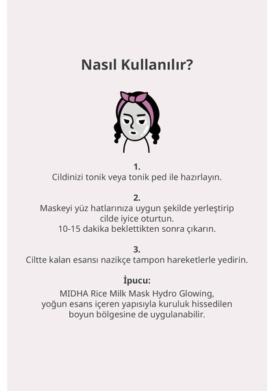 Midha Bal İçeren Cilde Dolgun Esnek Görünüm Sunan Besleyici Kağıt Maske 22 ML
