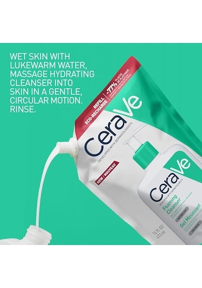 Cerave Köpüren Temizleyici Seramid İçeren Normal Ve Yağlı Ciltler İçin Yüz Ve Vücut Yeniden Dolum Paketi 473ml