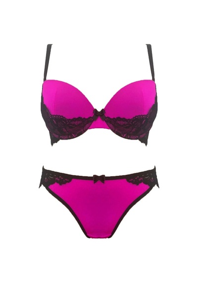Deep Secret Pembe Mıcro-siyah Dantelli Sütyen Külot Çamaşır Takım Ds200608st 001