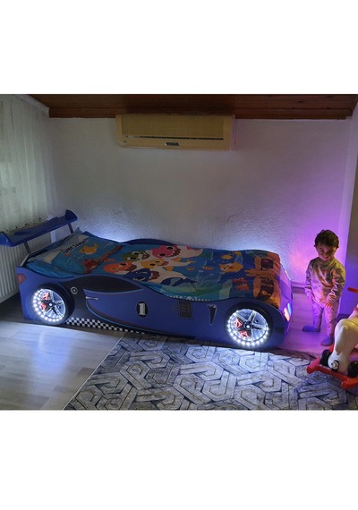 Gt1 - Bazalı Arabalı Yatak - Kumandalı, Sesli, + Elif Yatak 90x190 Cm - Mavi Tek Kişilik Gt1 - Bazalı Arabalı Yatak - Kumandalı, Sesli, + Elif Yatak 90x190 Cm - Mavi Tek Kişilik