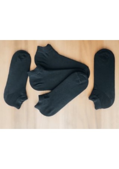Omelf Sneakers Pamuklu Yumuşacık 5'li Çorap Siyah