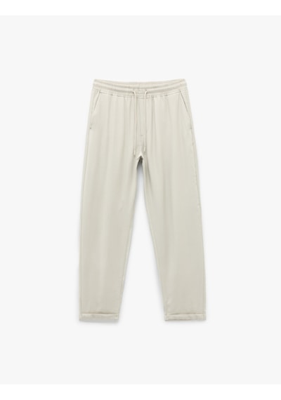 Koton Viskon Cep Detaylı Rayon Tapered Beli Bağcıklı Eşofman Pantolon Gri 5sam40010hw Gri