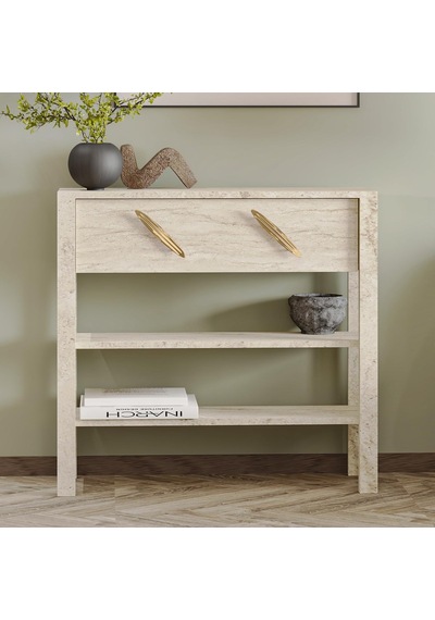 İnarch Dizayn Henric 90 Cm Tek Kapaklı Modern Dresuar Raflı Konsol & Antre Dolabı, Traverten Diğer İnarch Dizayn Henric 90 Cm Tek Kapaklı Modern Dresuar Raflı Konsol & Antre Dolabı, Traverten Diğer