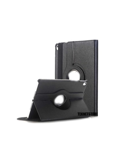 Apple Uyumlu iPad, 9. Nesil 2021 10.2 Inç Tablet Standlı 360 Dönebilen Deri Kılıf Leather Case Tam Kılıf