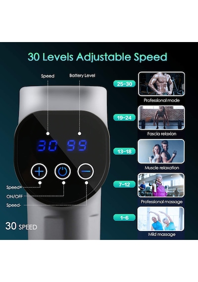 KRAFT HART X3pro Masaj Tabancası 24V Spor 30 Hız Vurmalı Çok Renkli