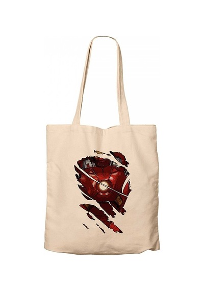 Iron Man Body Krem Kanvas Bez Çanta Krem