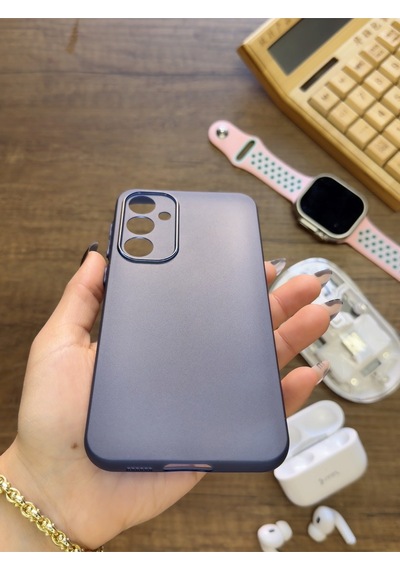 Samsung Galaxy S23 Fe Uyumlu Süper İnce Mat Ultra Thin Silikon Kılıf Lacivert