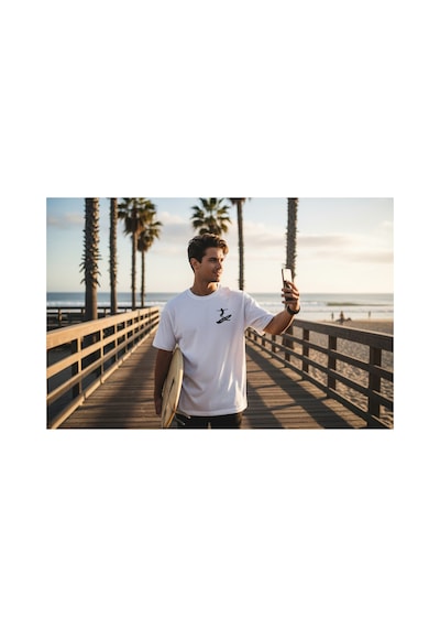 Urbantrendstore Unisex Minimal Sade Desen Basic Oversize Fit Rahat Geniş Salaş T-shirt Günlük Tişört Beyaz