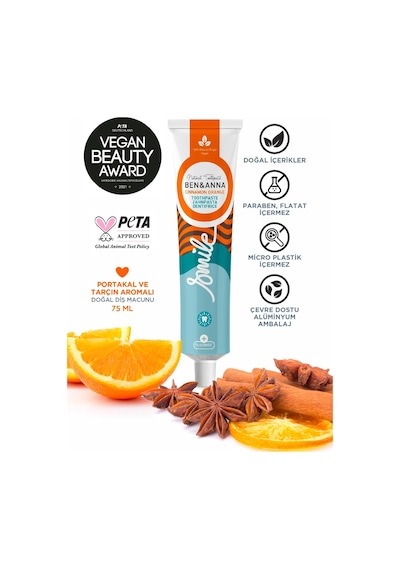 Ben & Anna Tarçın Ve Portakal Aromalı Diş Macunu