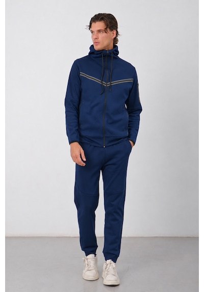 Dechers Erkek Siyah Tech Fleece Double Face Kapüşonlu Fermuarlı Eşofman Takımı - E228 Lacivert Dechers Erkek Siyah Tech Fleece Double Face Kapüşonlu Fermuarlı Eşofman Takımı - E228 Lacivert