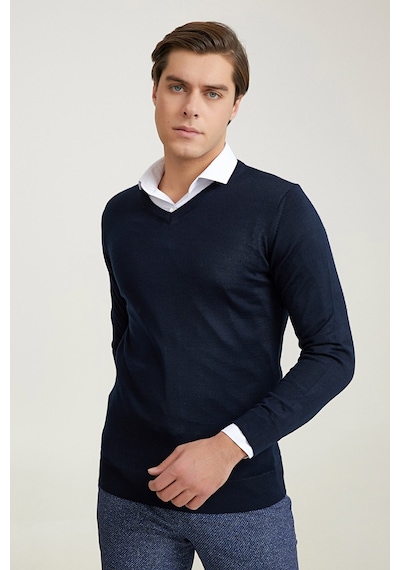 D's Damat Ds Damat Regular Fit Lacivert Düz Örgü Kazak 1hf060632003m Lacivert