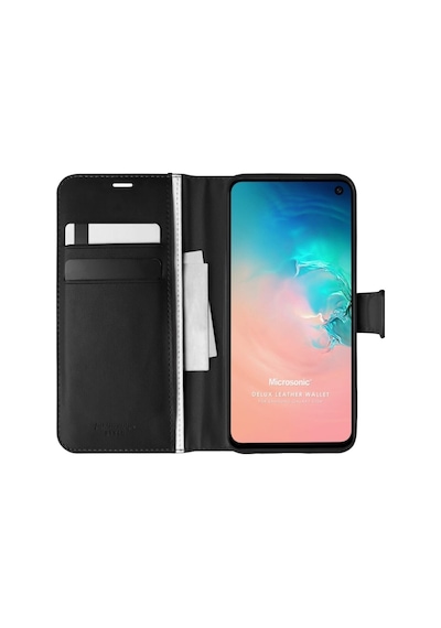 Samsung Galaxy Uyumlu   S10e Kılıf Delux Leather Wallet Siyah R97031:siyah
