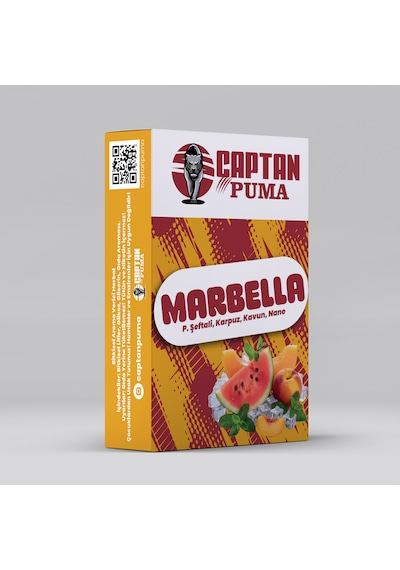 Captan Puma Marbella - Pişmiş Şeftali, Karpuz, Kavun, Nane Aromalı Mela 50gr.