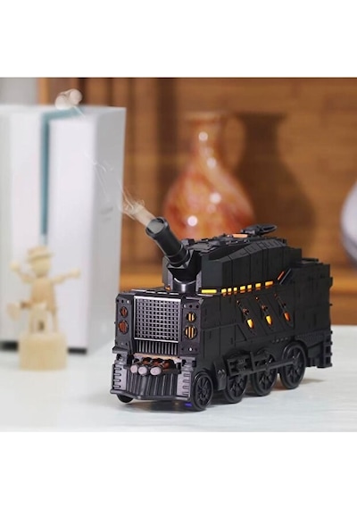 Sonx Buhar Efektli Zırhlı Tren Tasarımlı Aromaterapi Hava Nemlendirici - Led Işıklı, Sessiz Ve Usb Şarjlı