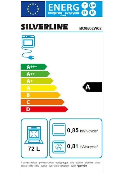 Silverline BO6502W02 Ankastre Fırın Beyaz
