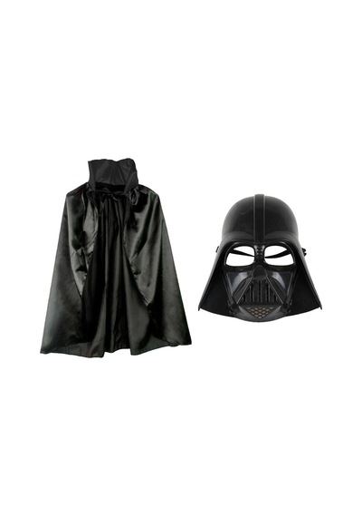 Çocuk Boy Yıldız Savaşları Star Wars Darth Vader Maskesi Ve 90 Cm Pelerin Seti Siyah Yetişkin