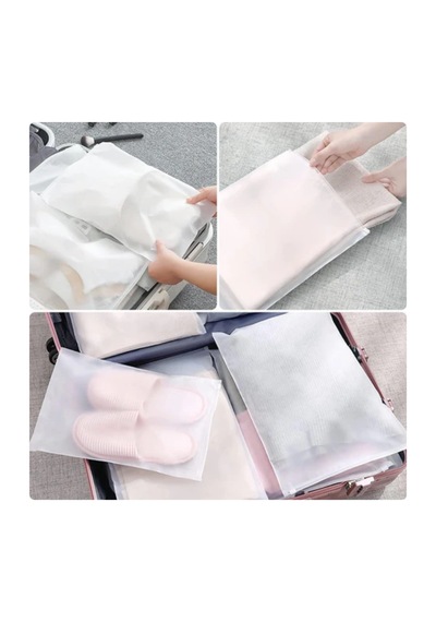 20 X 20 Cm Fermuarlı Buzlu Kargo Poşeti -130mikron 10 Adet Valiz Ve Dolap Içi Düzenleyici Buzlu 10