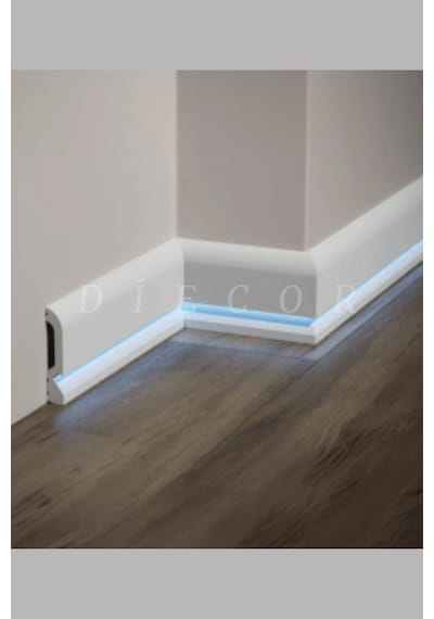 Diecor Dekoratif Boyanabilir 20 Adet 11,5 Cm Led Döşenebilen Polistren Süpürgelik Model:xa172