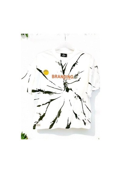 Carinos Erkek Çocuk Oversize Desenli Tshirt-14632 Beyaz
