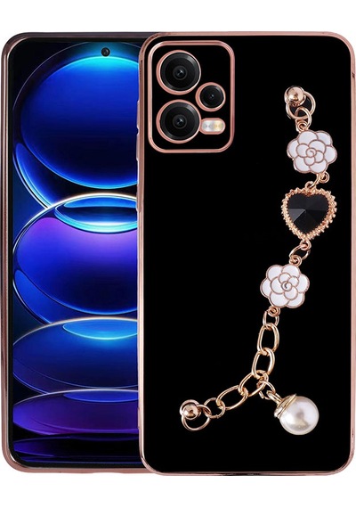Xiaomi Redmi Note 12 5g Kılıf El Tutamaçlı Kamera Korumalı Zore Taka Silikon Kapak Siyah