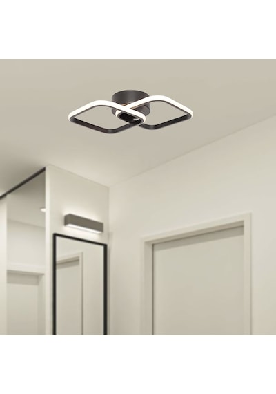 Tt405-2-Sy Tt Aydınlatma Mat Siyah 2 Li Kare Led Avize