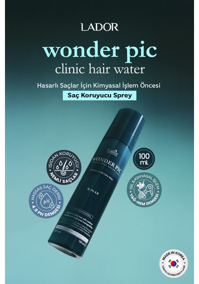 Lador Hasarlı Saçlar İçin Kurutma ve Kimyasal İşlem Öncesi Saç Koruyucu Sprey Lador Wonder Pic Hair Water
