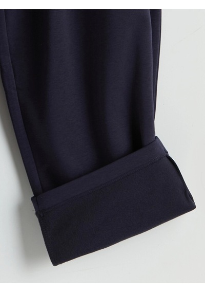 LC Waikiki Lcw Vision Lacivert Beli Lastikli Kadın Kalın Eşofman Altı Dark Navy