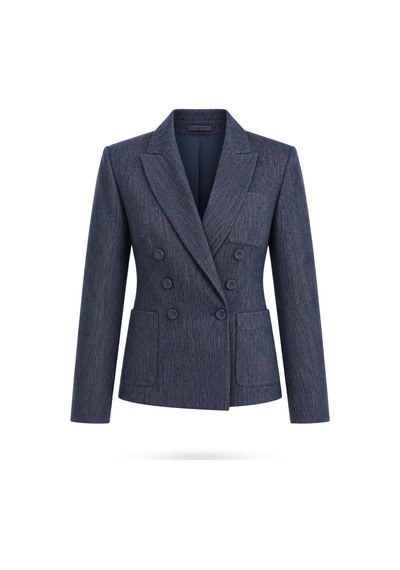 5in1Canpolat Lacivert Cepli Blazer Ceket 5505