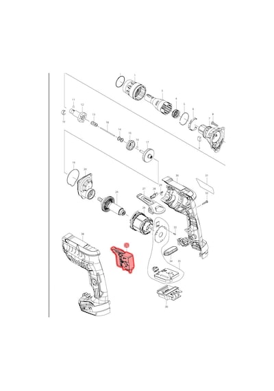 Makita DFS452RFE Şalter Tetik Switch Ürün Kodu 650733-3
