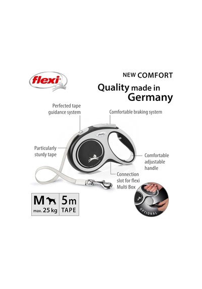 Flexi New Comfort M Beden Siyah 5mt Şerit Tasma Genel