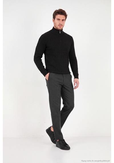 Buratti Normal Bel Regular Fit Düz Paça Pantolon Erkek Pantolon 6843702 Füme