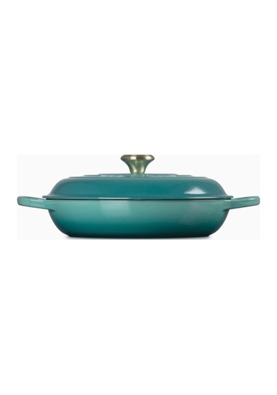 Le Creuset Gourmet Profesyonel Lüks Döküm Tencere Turkuaz 30 Cm