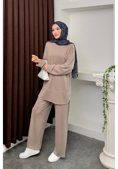 Mihran Butik Kalina Model İthal Pike Kumaş Cep Detaylı Kadın Takım Taş