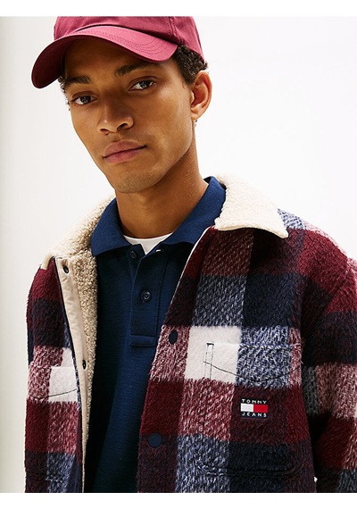 Tommy Hilfiger Tjm Check Teddy Overshırt Ext Erkek Mavi Gömlek - Dm0dm22010 Mavi
