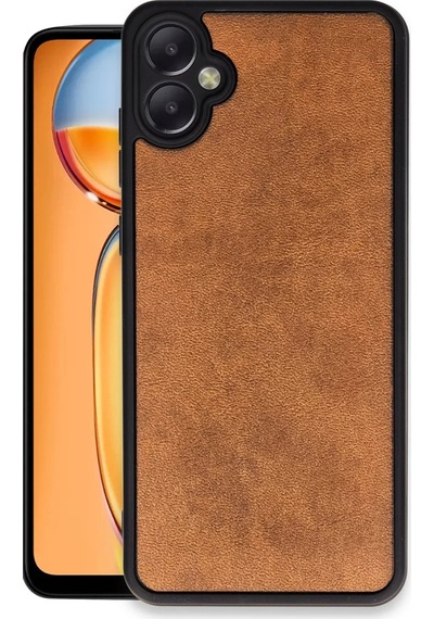 Newface Samsung Galaxy A05 Kılıf Aras Deri Kapak - Taba
